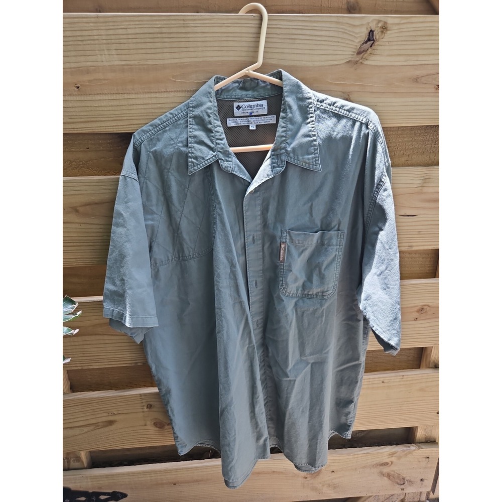 Columbia Mens short sleeve button shirt XL Work ,fishing, landscaping